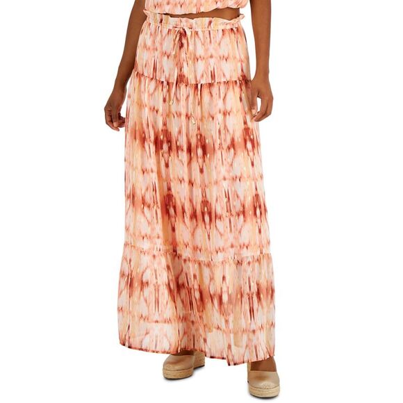 INC International Concepts Womens Printed Clip Dot Tiered Maxi Skirt - Picture 3 of 4